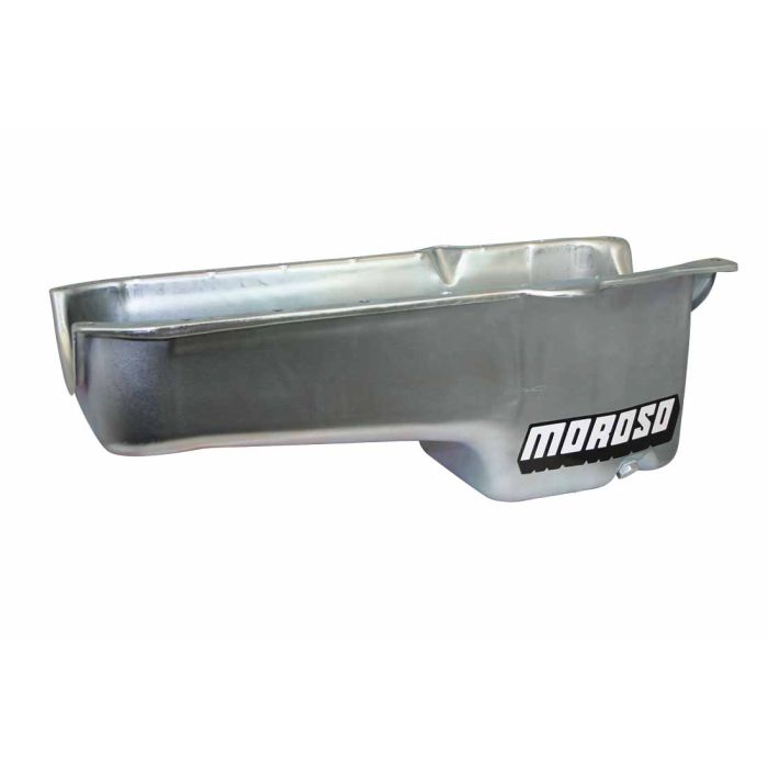 Moroso 86-Up Chevrolet Small Block (w/Passenger Side Dipstick) Wet Sump 5qt 7.5in Steel Oil Pan