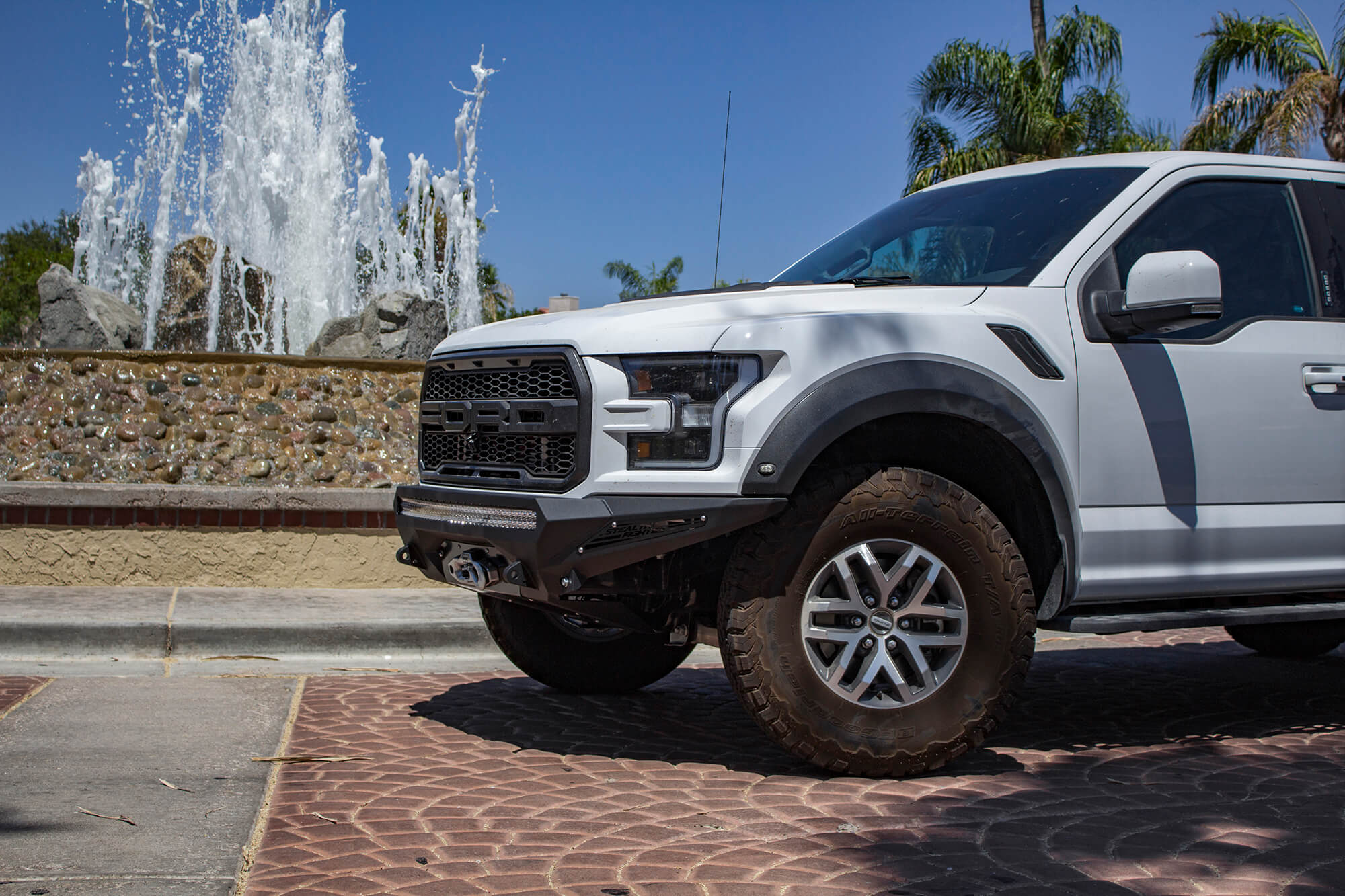 Addictive Desert Designs 17-18 Ford F-150 Raptor Stealth Fighter Front Bumper w/ Winch Mount