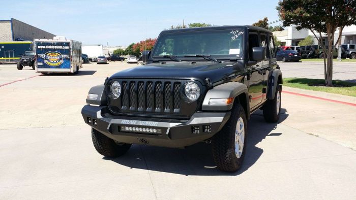 Road Armor 18-20 Jeep Wrangler JL Stealth Front Winch Bumper Full Width - Tex Blk - 0