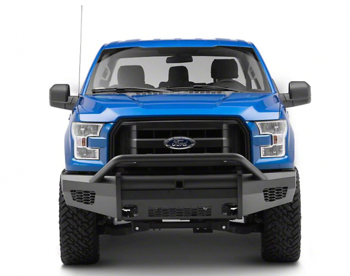 Road Armor 15-17 Ford F-150 Vaquero Front Bumper w/Pre-Runner Guard 2in Receiver - Tex Blk - 0