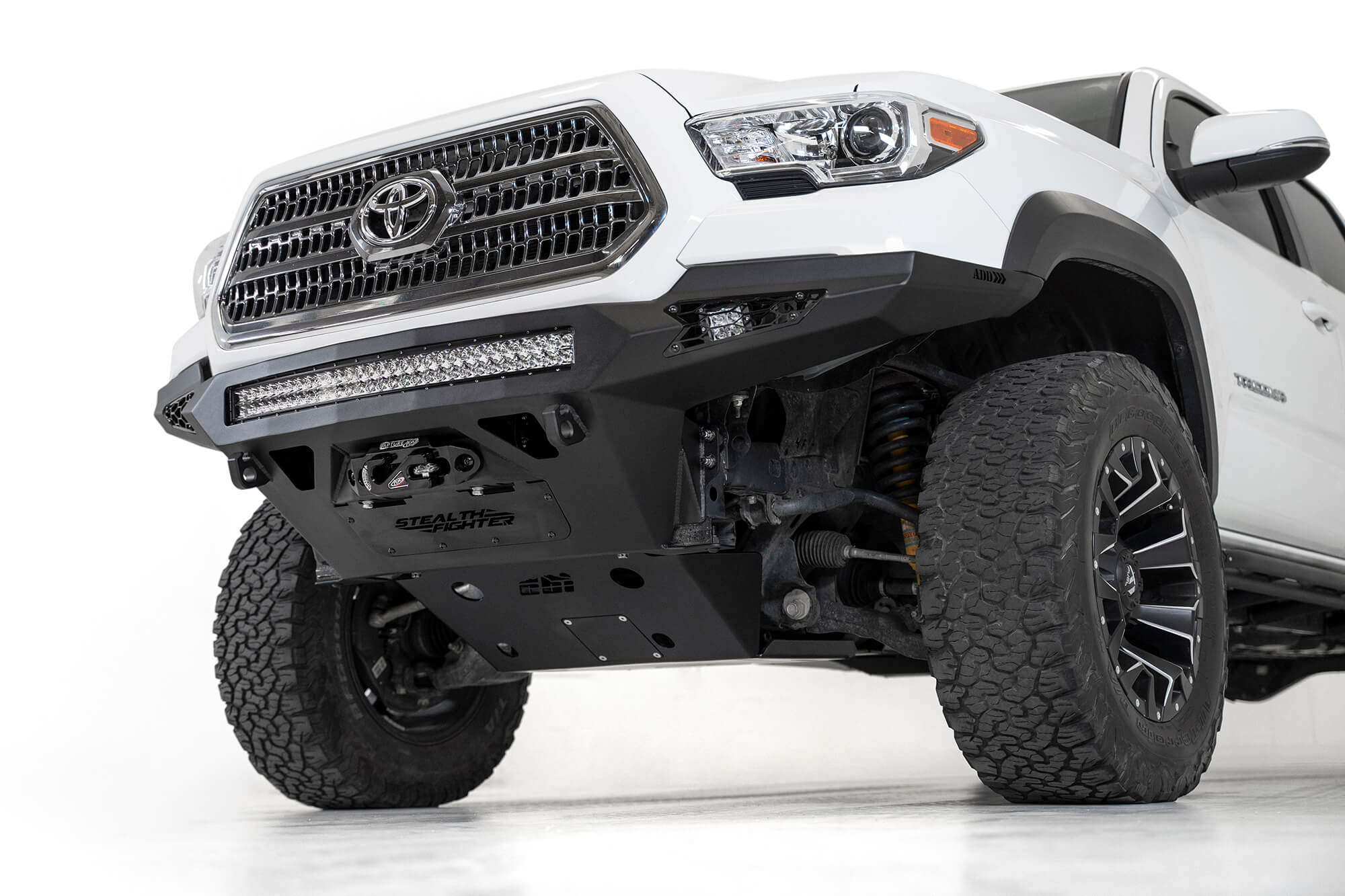 Addictive Desert Designs 16-19 Toyota Tacoma Stealth Fighther Front Bumper w/ Winch Mount