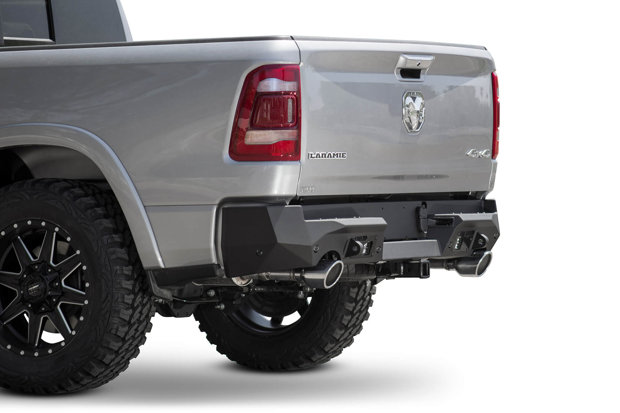 Addictive Desert Designs 2019 Ram 1500 Hammer Stealth Fighter Rear Bumper w/ 6 Sensor Cutouts - 0