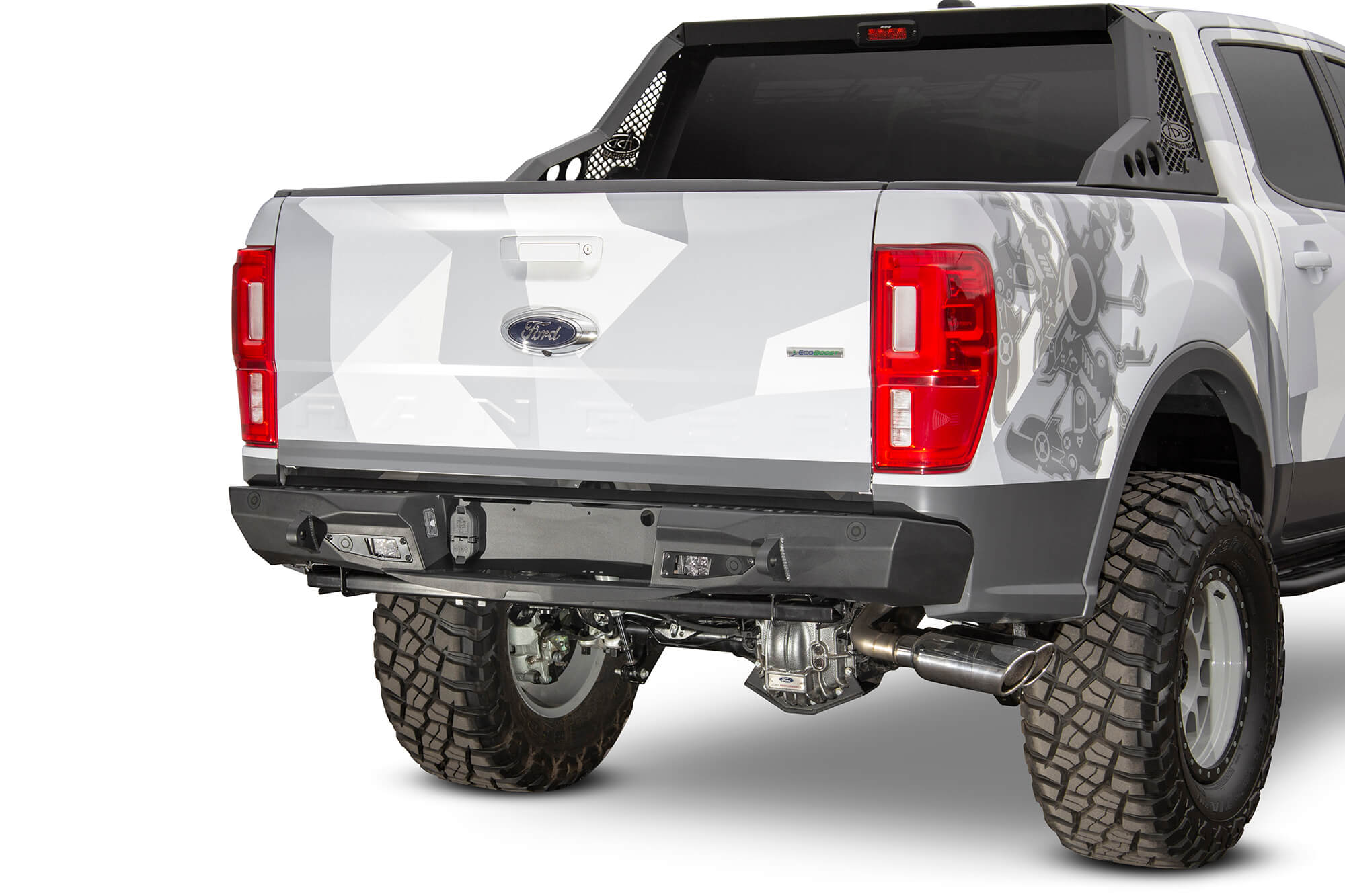 Addictive Desert Designs 2019 Ford Ranger Stealth Fighter Rear Bumper w/ Backup Sensor Holes - 0