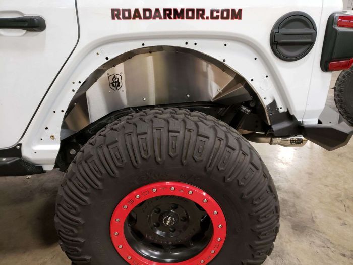 Road Armor 18-20 Jeep Wrangler JL Stealth Rear Fender Liner Body Armor - Raw - 0