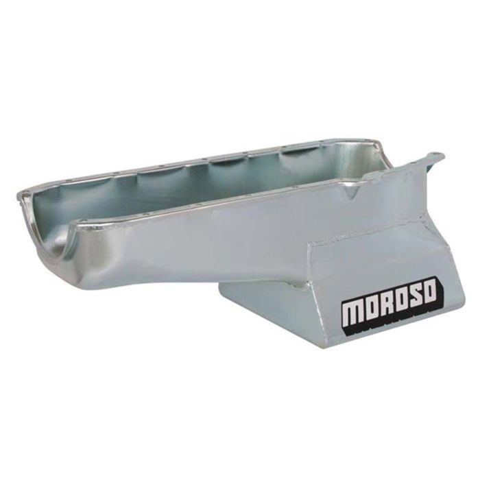 Moroso Pre-80 Chevrolet Small Block (w/Driver Side Dipstick) Wet Sump 7qt 8.25in Steel Oil Pan