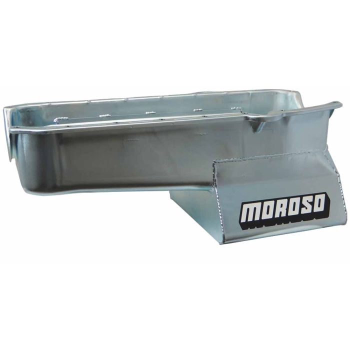 Moroso Pre-80 Chevrolet Small Block (w/Driver Side Dipstick) Wet Sump 7qt 8.25in Steel Oil Pan