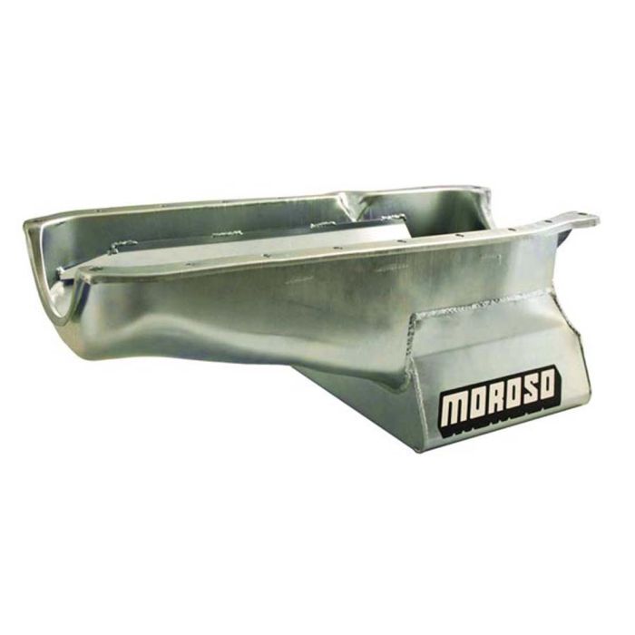 Moroso 80-85 Chevrolet Small Block (w/Passenger Side Dipstick) Wet Sump 7qt 8.25in Steel Oil Pan