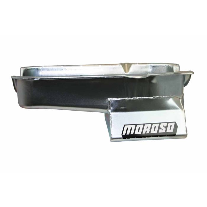 Moroso 86-Up Chevrolet Small Block (w/1 Piece Rear Main Seal) Wet Sump 7qt 8.25in Steel Oil Pan