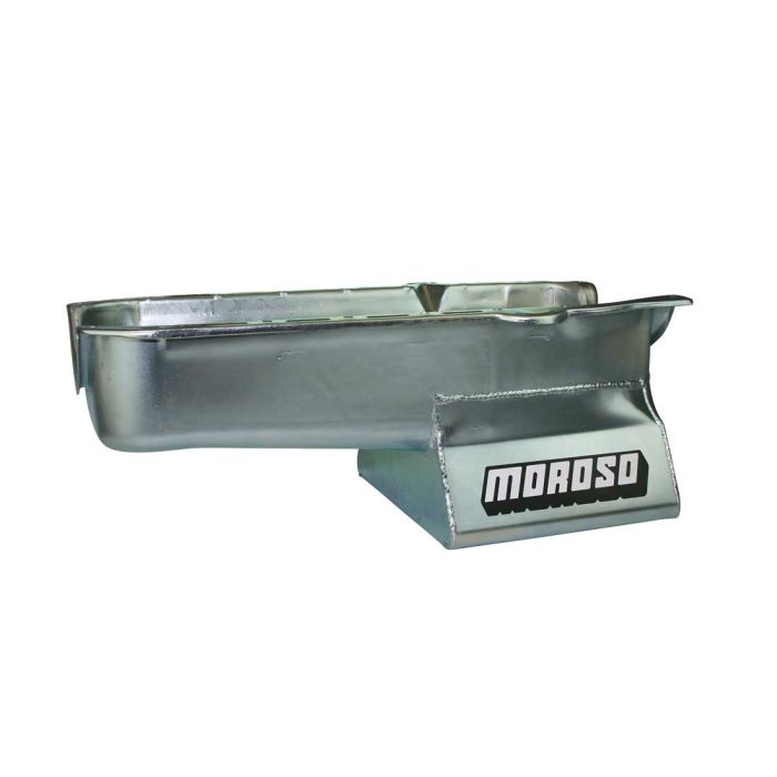 Moroso 86-Up Chevrolet Small Block (w/1 Piece Rear Main Seal) Wet Sump 7qt 8.25in Steel Oil Pan