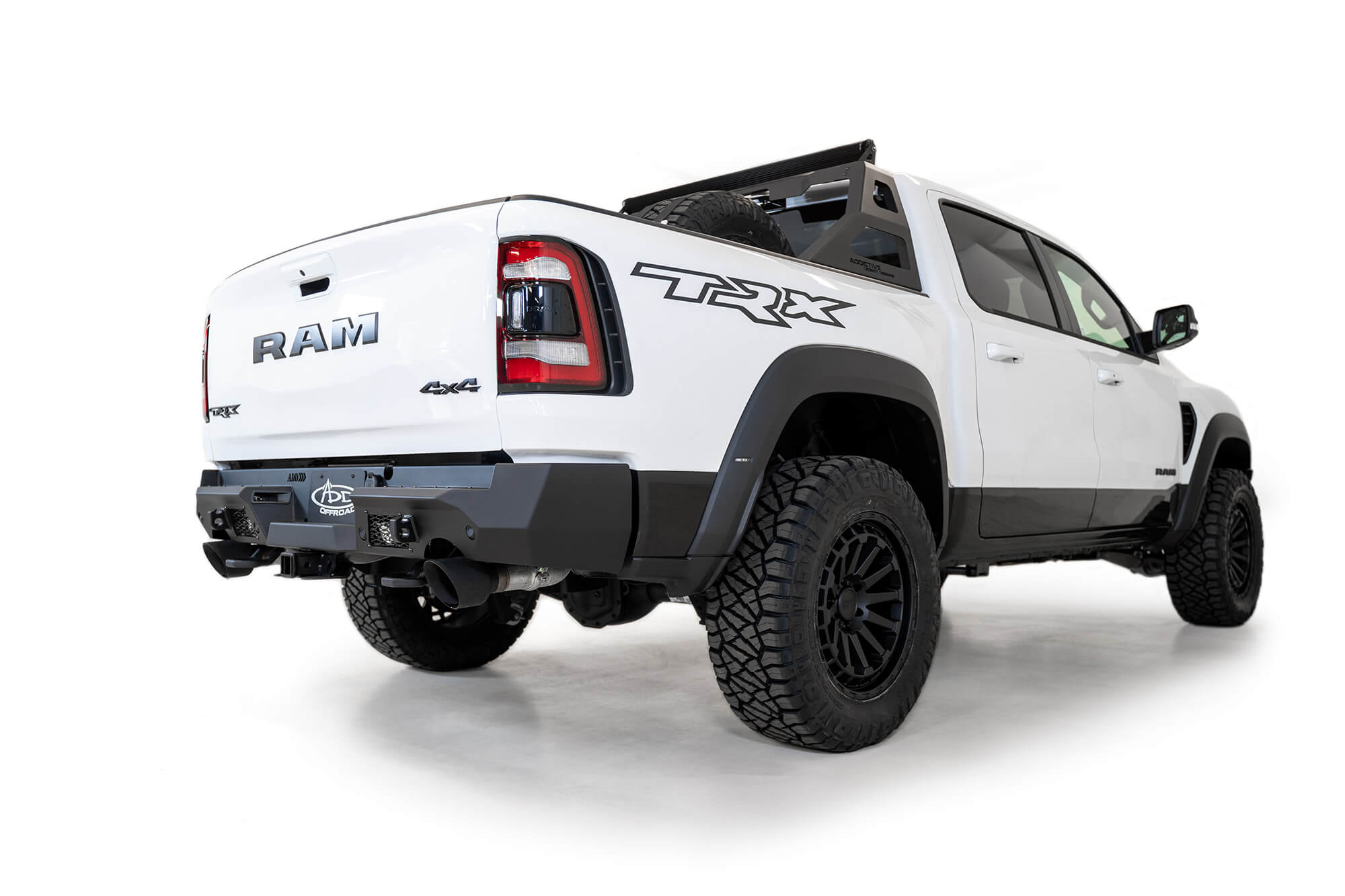 Addictive Desert Designs 2021 Dodge RAM 1500 TRX Stealth Fighter Rear Bumper - Hammer Black