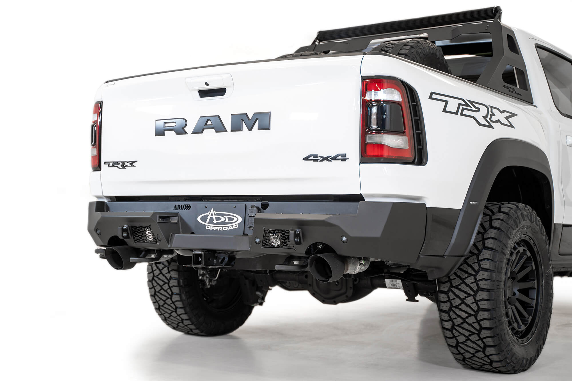 Addictive Desert Designs 2021 Dodge RAM 1500 TRX Stealth Fighter Rear Bumper - Hammer Black - 0