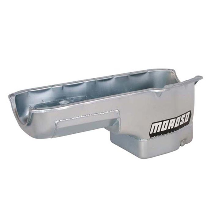 Moroso Pre-85 Chevrolet Small Block (w/Driver Side Dipstick) Wet Sump 6qt 8.25in Steel Oil Pan