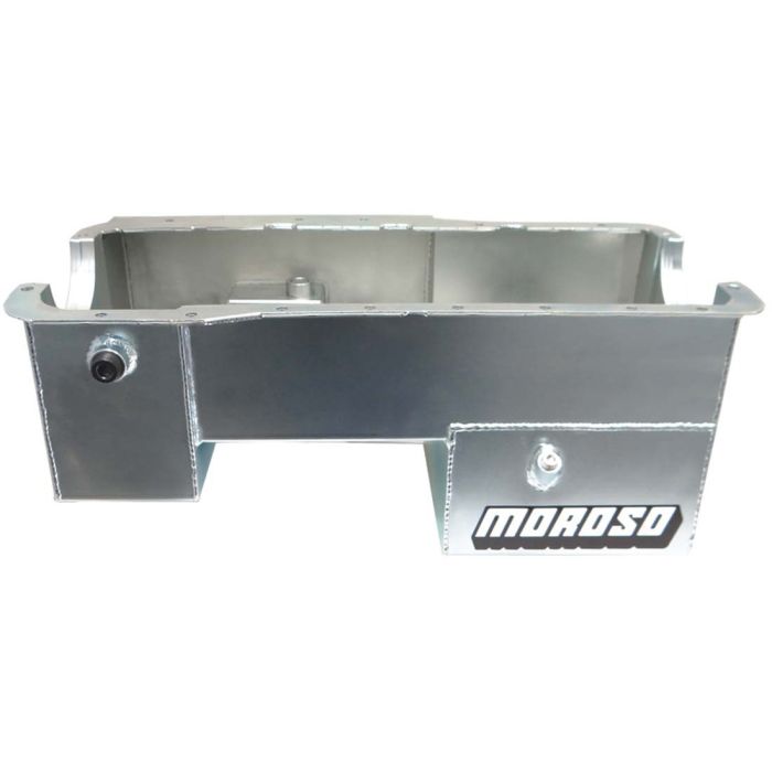 Moroso Ford 289-302 (w/Rear Sump & Billet End Seals) Power Pouch Wet Sump 7qt 9in Steel Oil Pan