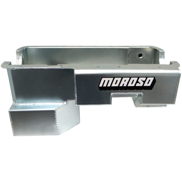 Moroso Ford 351W (w/Rear Sump & Billet End Seals) Power Pouch Wet Sump 7qt 9in Steel Oil Pan