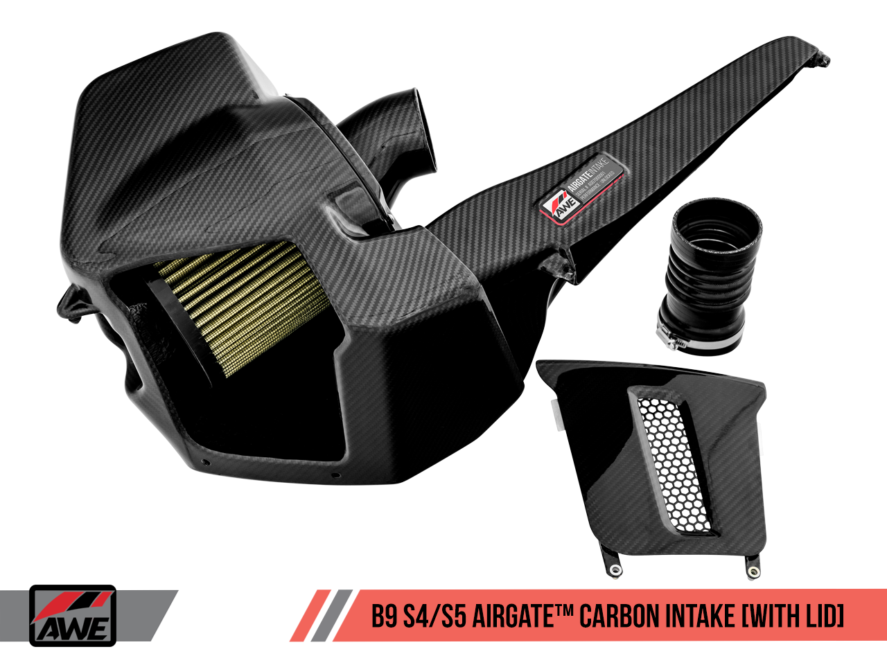 AWE AirGate™ Carbon Fiber Intake For Audi B9 S4 / S5 / RS5 3.0T - With Lid