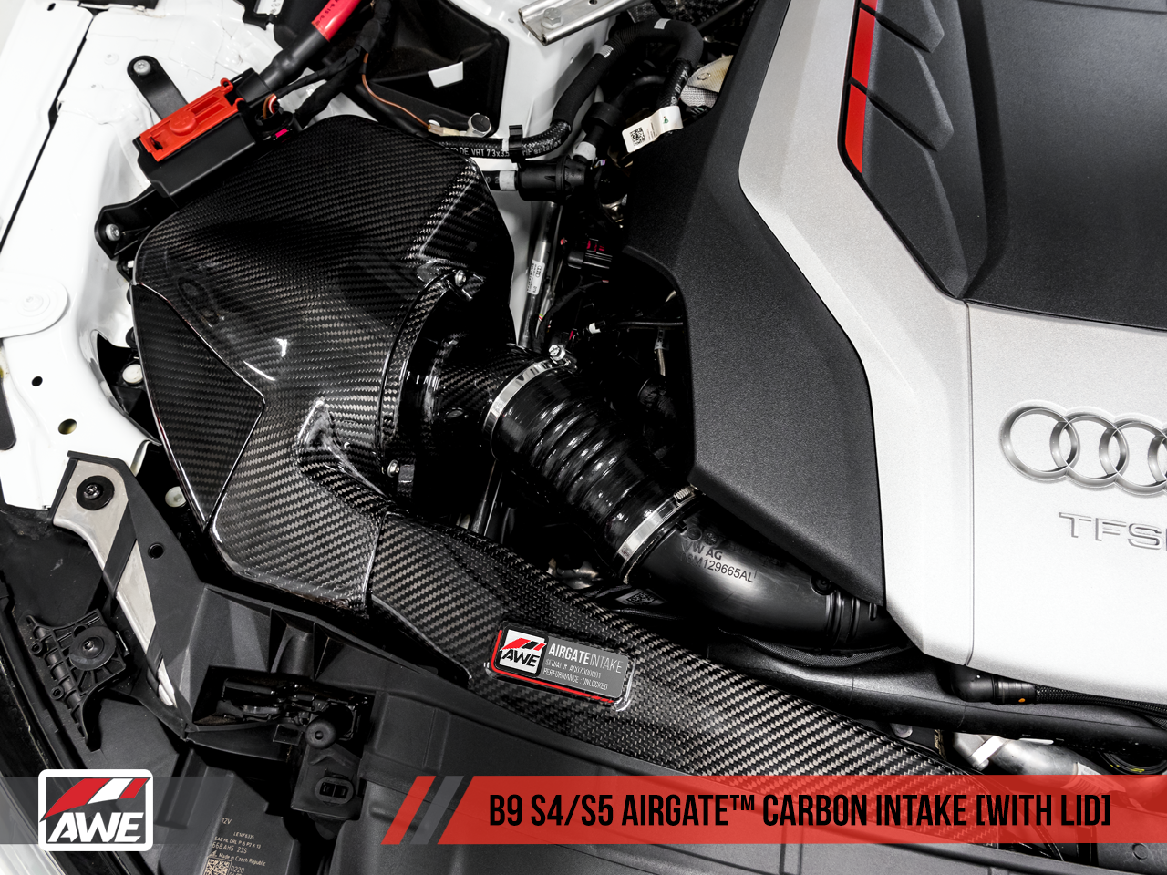 AWE AirGate™ Carbon Fiber Intake For Audi B9 S4 / S5 / RS5 3.0T - With Lid