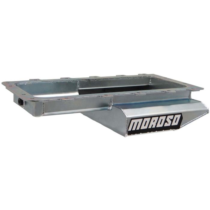 Moroso Ford 4.6/5.4L Cobra Replica (w/Rear Sump) Road Race Baffled Wet Sump 7qt 4in Steel Oil Pan