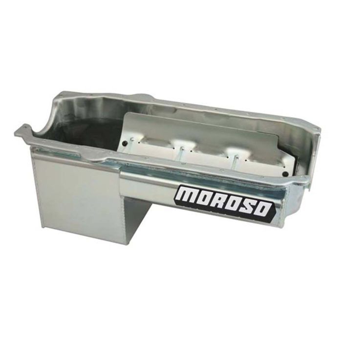 Moroso Pre-85 Chevrolet Small Block/Dart SHP Power Pouch Wet Sump 7qt 8.25in Steel Oil Pan