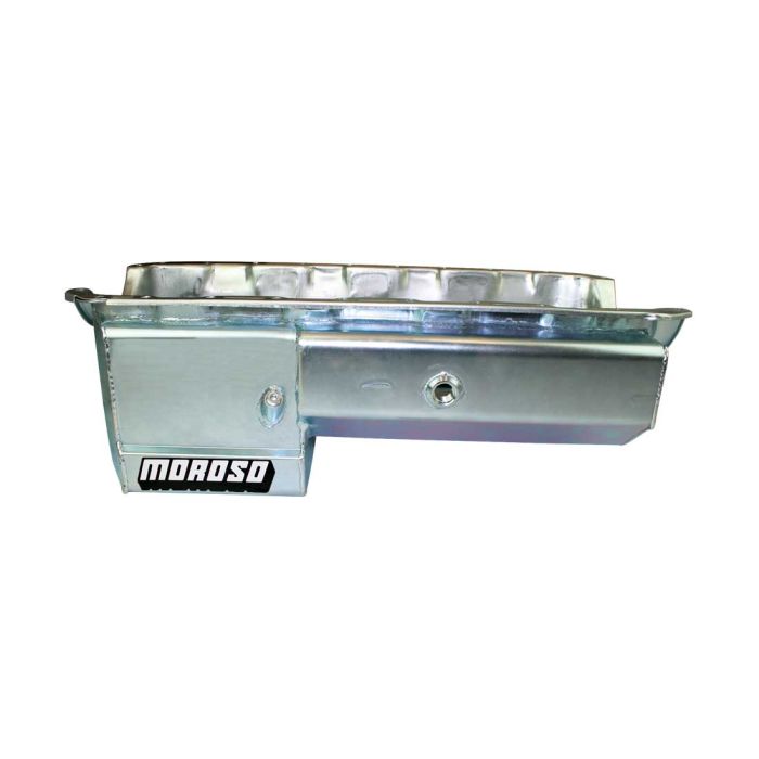 Moroso Chevrolet Big Block Mark IV Drag Race Baffled Power Pouch Wet Sump 7qt 8in Steel Oil Pan