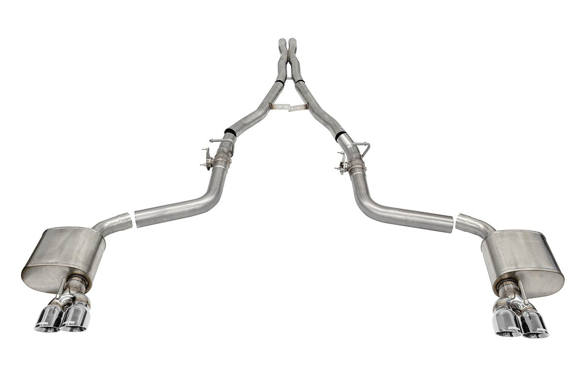 CORSA PERFORMANCE ACTIVE VALVE CAT-BACK EXHAUST: 2015–2020 DODGE CHALLENGER HELLCAT