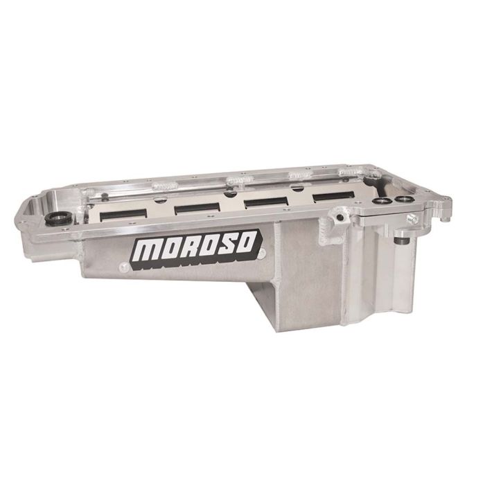 Moroso GM LT/16-Up COPO Camaro (w/Rear Sump) Drag Race Baffled Wet Sump 7qt 7.5in Aluminum Oil Pan