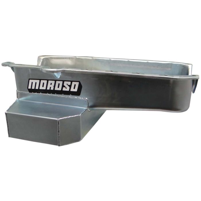 Moroso 86-Up Chevrolet Small Block (w/1 Piece Rear Main Seal) Wet Sump 7qt 7.5in Steel Oil Pan