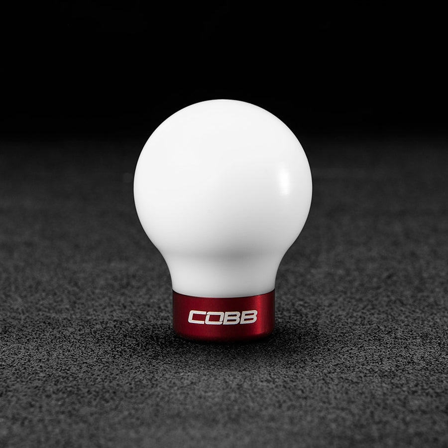 Subaru 6-Speed COBB Knob - White Knob w/ Race Red