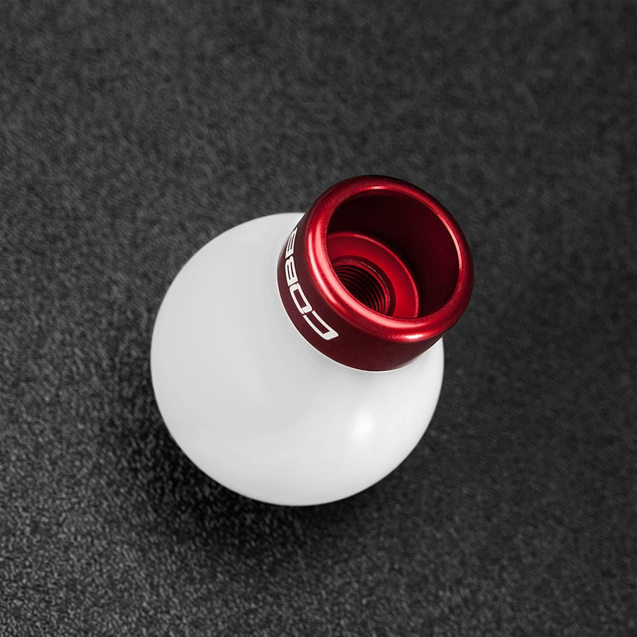 Subaru 6-Speed COBB Knob - White Knob w/ Race Red - 0