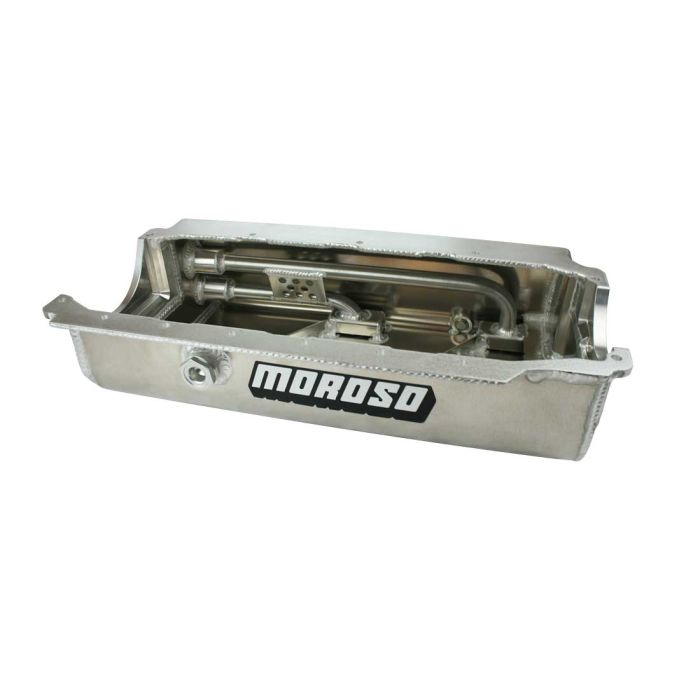 Moroso Pre-85 Chevrolet Small Block (w/Two Pick Ups) Sprint Car Dry Sump 6.5in Aluminum Oil Pan