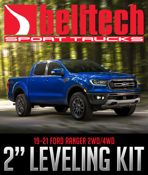 BELLTECH 2" LEVELING COILOVER KIT: 2019–2021 FORD RANGER 2/4WD