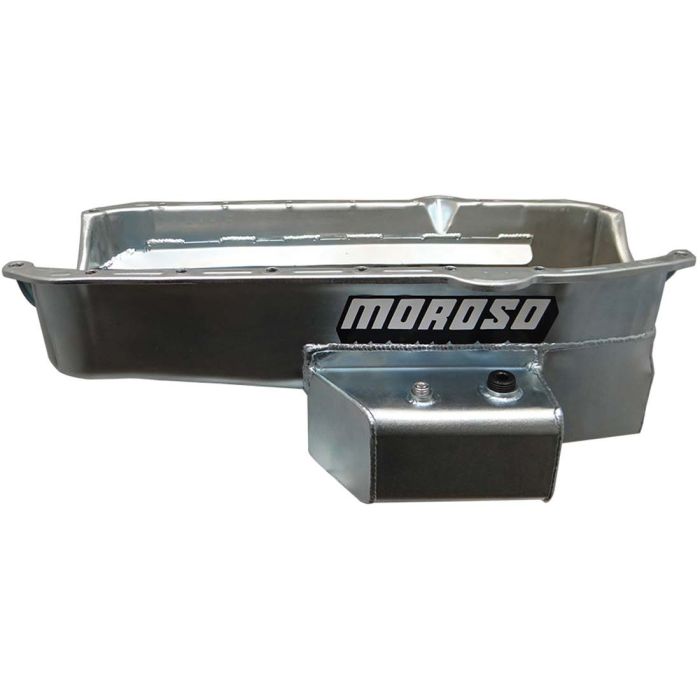 Moroso 80-85 Chevrolet Small Block/Dart (w/2 Pc Seal & Low Clearance) Wet Sump 7qt 7in Steel Oil Pan