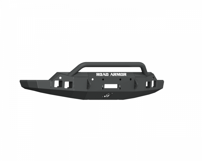 Road Armor 19-21 GMC Sierra 1500 Stealth Front Winch Bumper w/ Pre-Runner Guard - Tex Blk