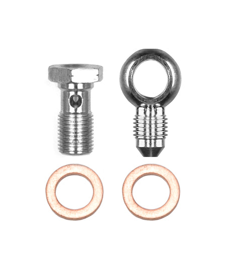 Wilwood Banjo Fitting Kit -3 male to 10mm-1.00 Banjo Bolt & Crush Washers (1 qty)