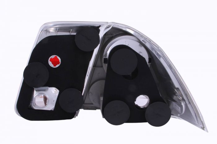 ANZO 2001-2004 Honda Civic Taillights Chrome - 0