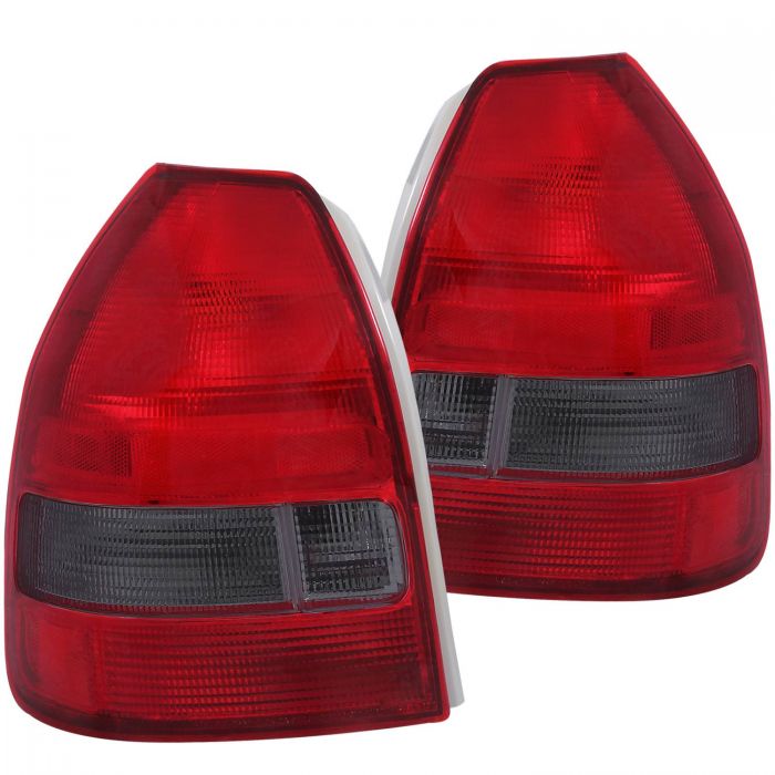 ANZO 1996-2000 Honda Civic Taillights Red/Smoke