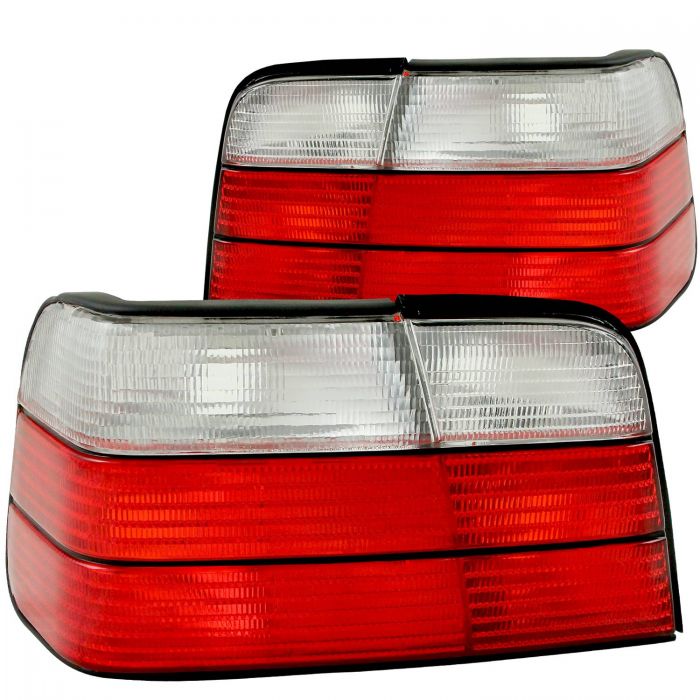 ANZO 1992-1998 BMW 3 Series E36 Sedan Taillights Red/Clear