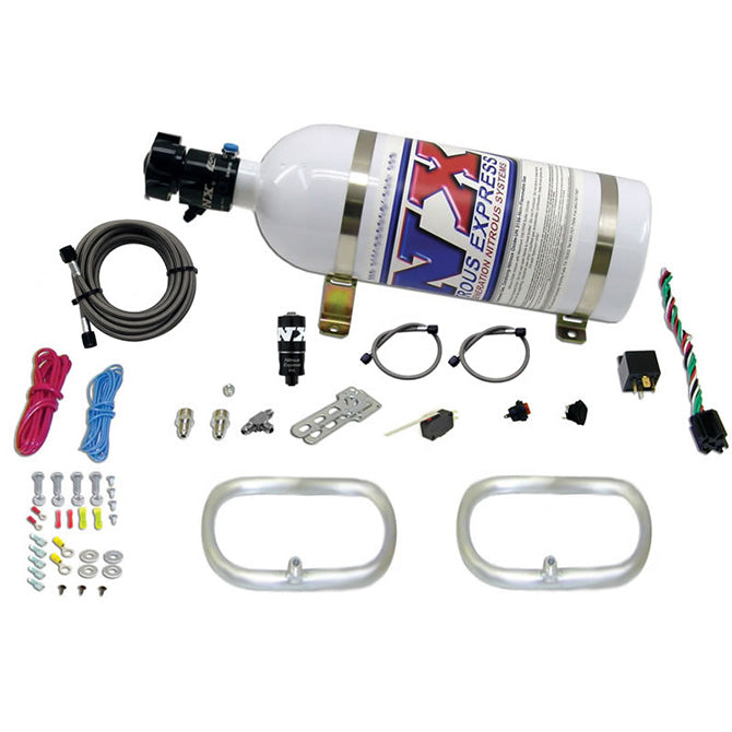 Nitrous Express Dual Ntercooler Ring System (2 - 6 x 6 Rings) w/10lb Bottle