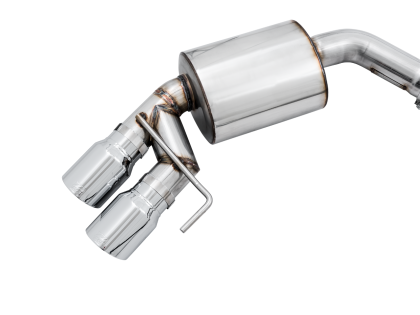 AWE Touring Edition Cat-back Exhaust for the 2018+ Mustang GT - Quad Chrome Silver Tips