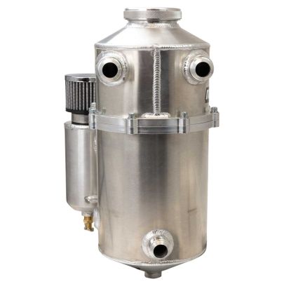 DRY SUMP TANK, 2 PC, 16.5 INCH TALL, 7 INCH DIA, WITH BREATHER TANK, DUAL INLET