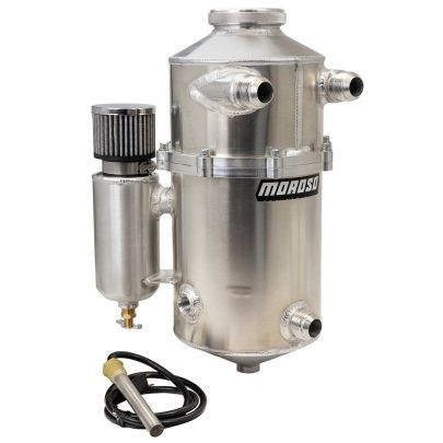 DRY SUMP TANK, 2 PC, 16.5 INCH TALL, 7 INCH DIA, WITH BREATHER TANK, DUAL INLET