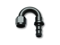 '-4AN Push-On 180 Deg Hose End Fitting - Aluminum