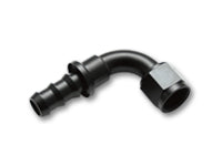 '-4AN Push-On 90 Deg Hose End Fitting - Aluminum