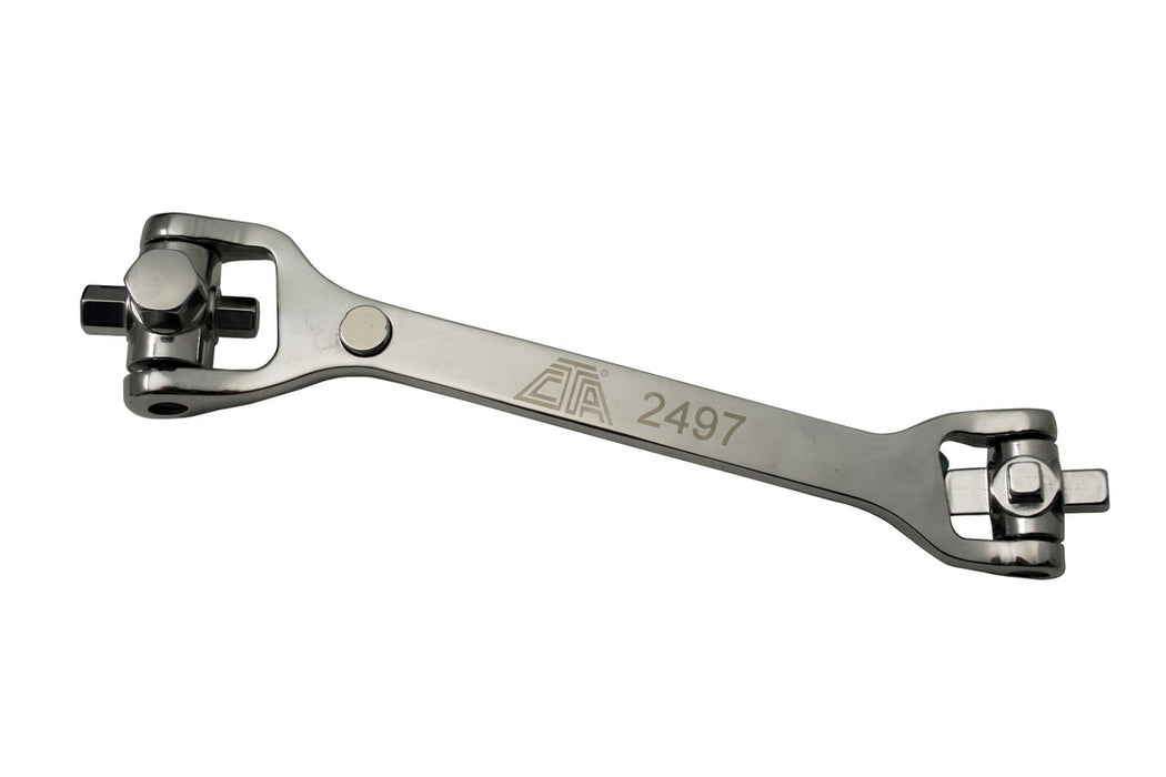 2497K - 8 in 1 Oil & Lube Multi-Wrench - Male Square & Hex