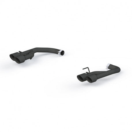 2.5" Axle Back, with Quad 4" Dual Wall Tips, Non Active Exhaust, Black Coated