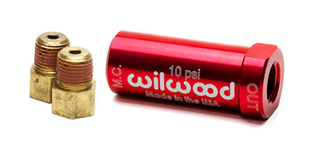 Wilwood Residual Pressure Valve - New Style w/ Fittings - 10# / Red