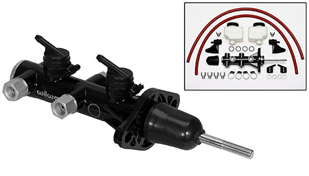 Wilwood Tandem Remote Master Cylinder - 15/16in Bore Black