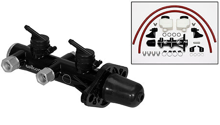 Wilwood Tandem Remote Master Cylinder - 1in Bore Black