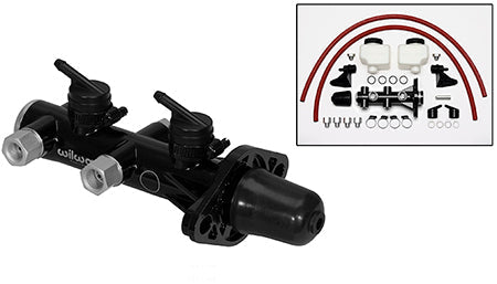 Wilwood Tandem Remote Master Cylinder - 1 1/8in Bore Black