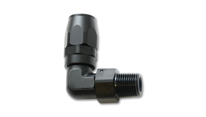 Male NPT 90 Degree Hose End Fitting; Hose Size: -6AN; Pipe Thread: 1/8 NPT