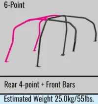 Cusco Safety 21 6-Point Around BLK Roll Cage 89-94 R32 Nissan Skyline (S/O/No Cancel)